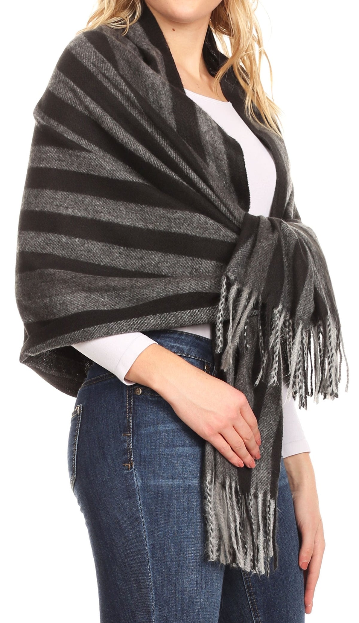 Sakkas Iris Warm Super Soft Cashmere Feel Pashmina Shawl Wrap Scarf for Women - Weddings, Festivals, Travel & Daily Wear