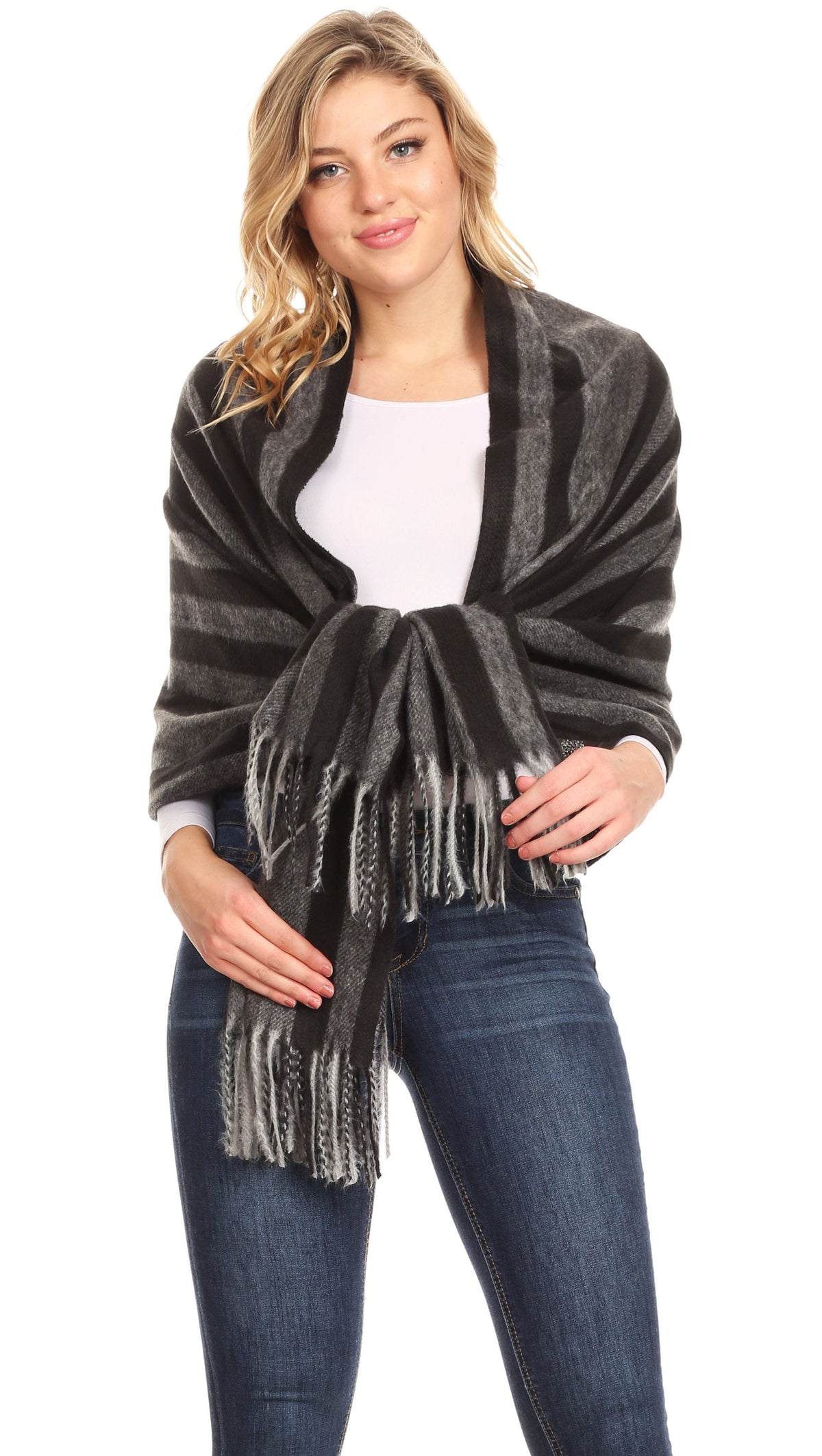 Sakkas Iris Warm Super Soft Cashmere Feel Pashmina Shawl Wrap Scarf for Women - Weddings, Festivals, Travel & Daily Wear