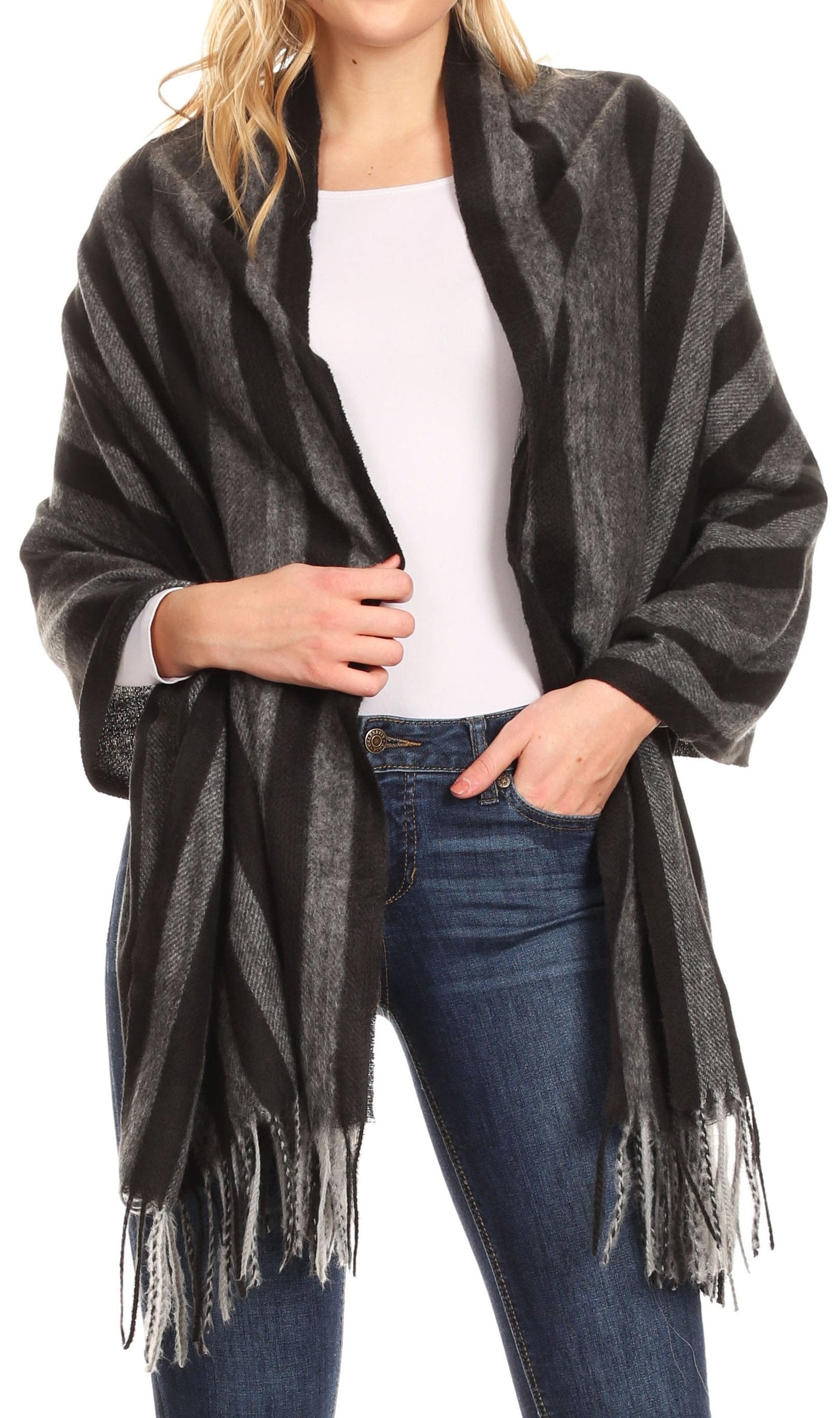 Sakkas Iris Warm Super Soft Cashmere Feel Pashmina Shawl Wrap Scarf for Women - Weddings, Festivals, Travel & Daily Wear