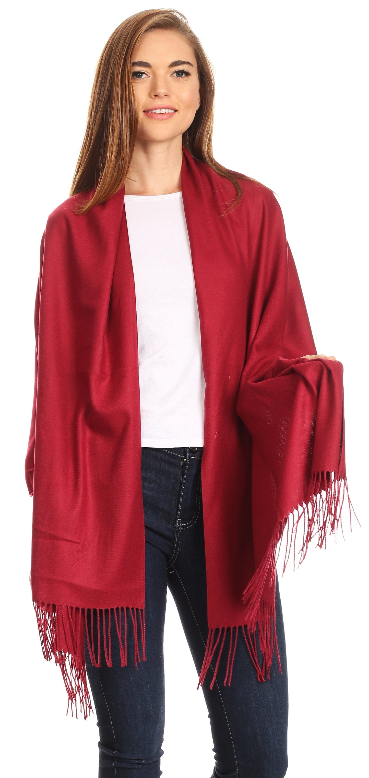 Sakkas Iris Warm Super Soft Cashmere Feel Pashmina Shawl Wrap Scarf for Women - Weddings, Festivals, Travel & Daily Wear