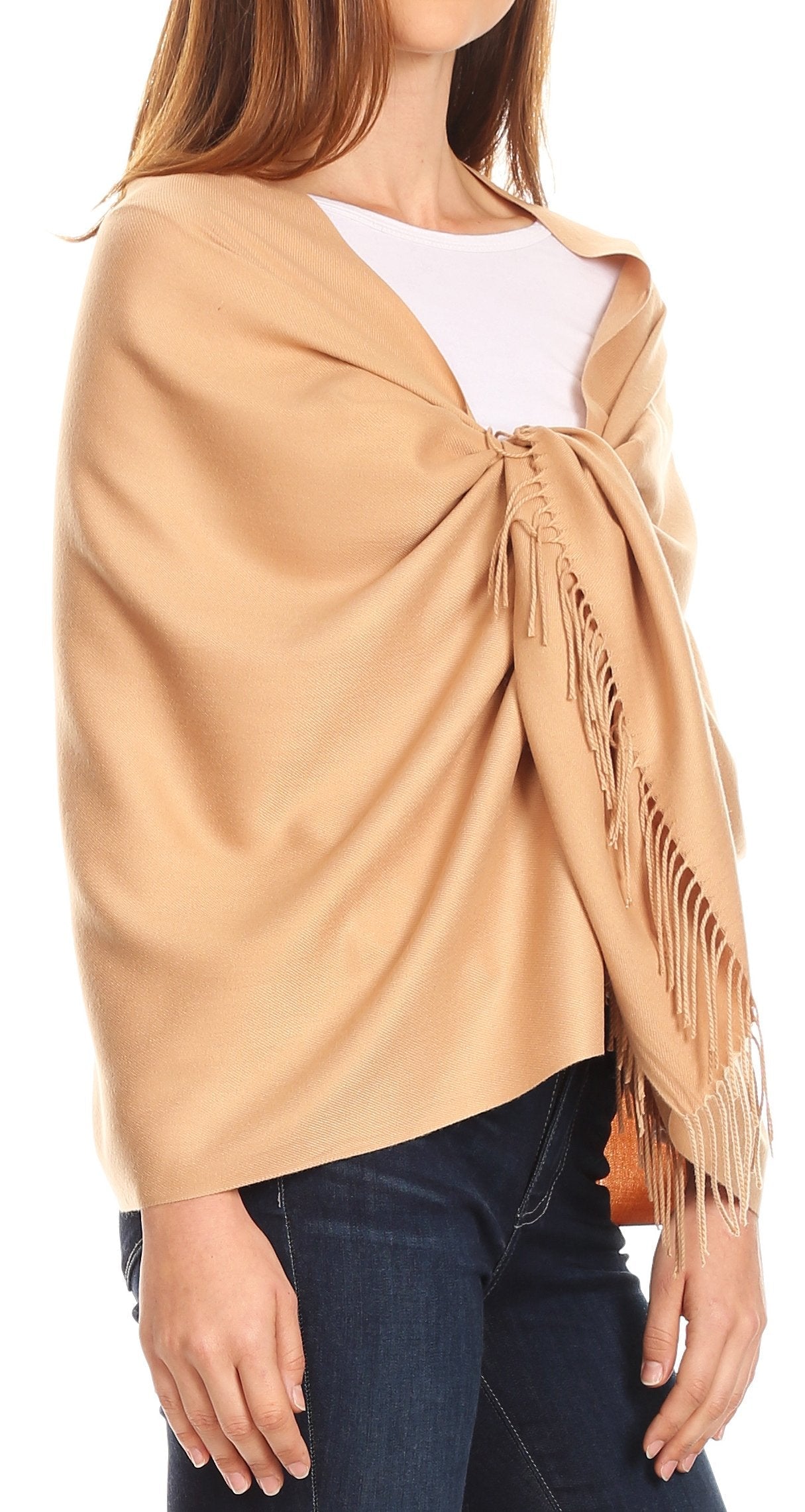 Sakkas Iris Warm Super Soft Cashmere Feel Pashmina Shawl Wrap Scarf for Women - Weddings, Festivals, Travel & Daily Wear