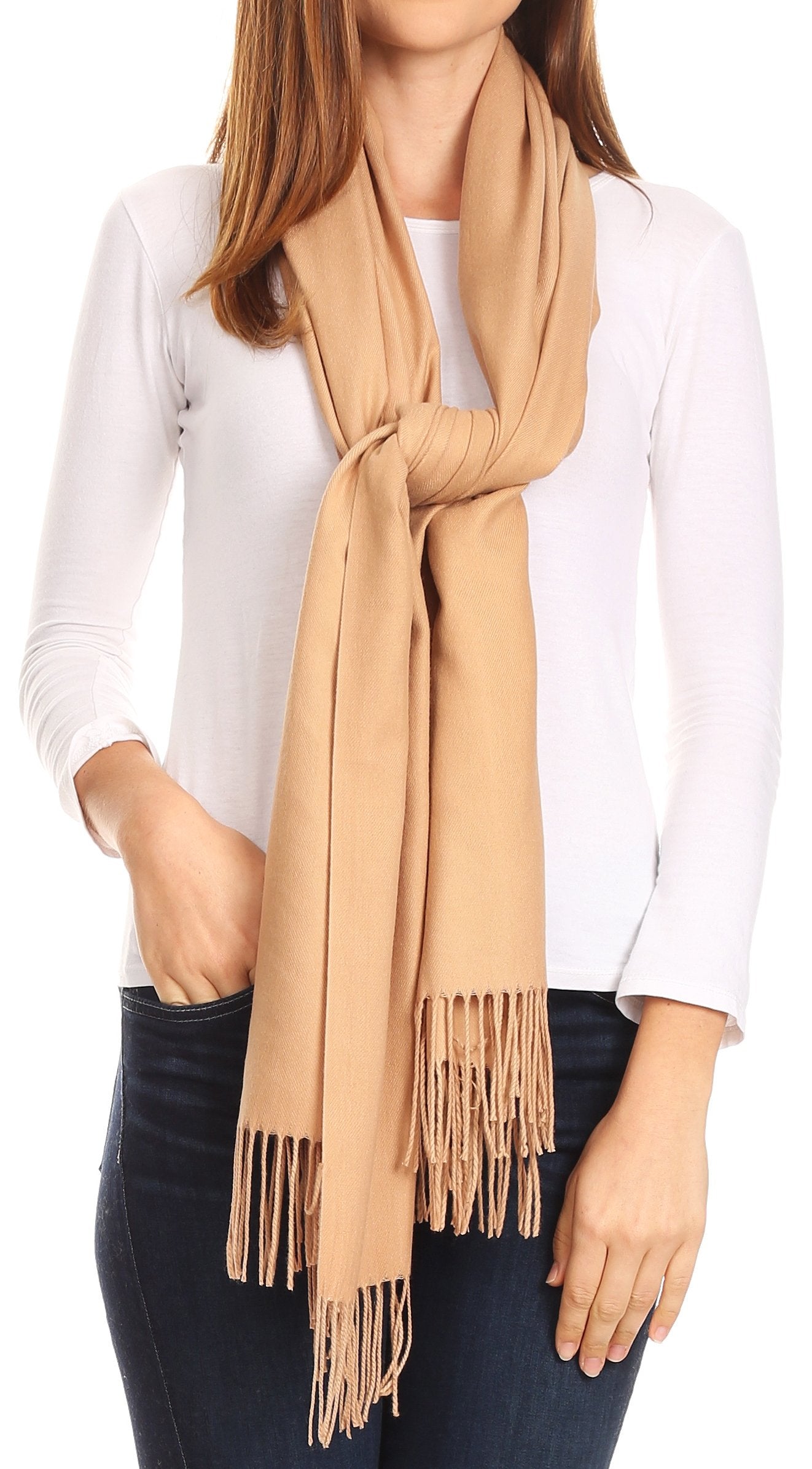 Sakkas Iris Warm Super Soft Cashmere Feel Pashmina Shawl Wrap Scarf for Women - Weddings, Festivals, Travel & Daily Wear