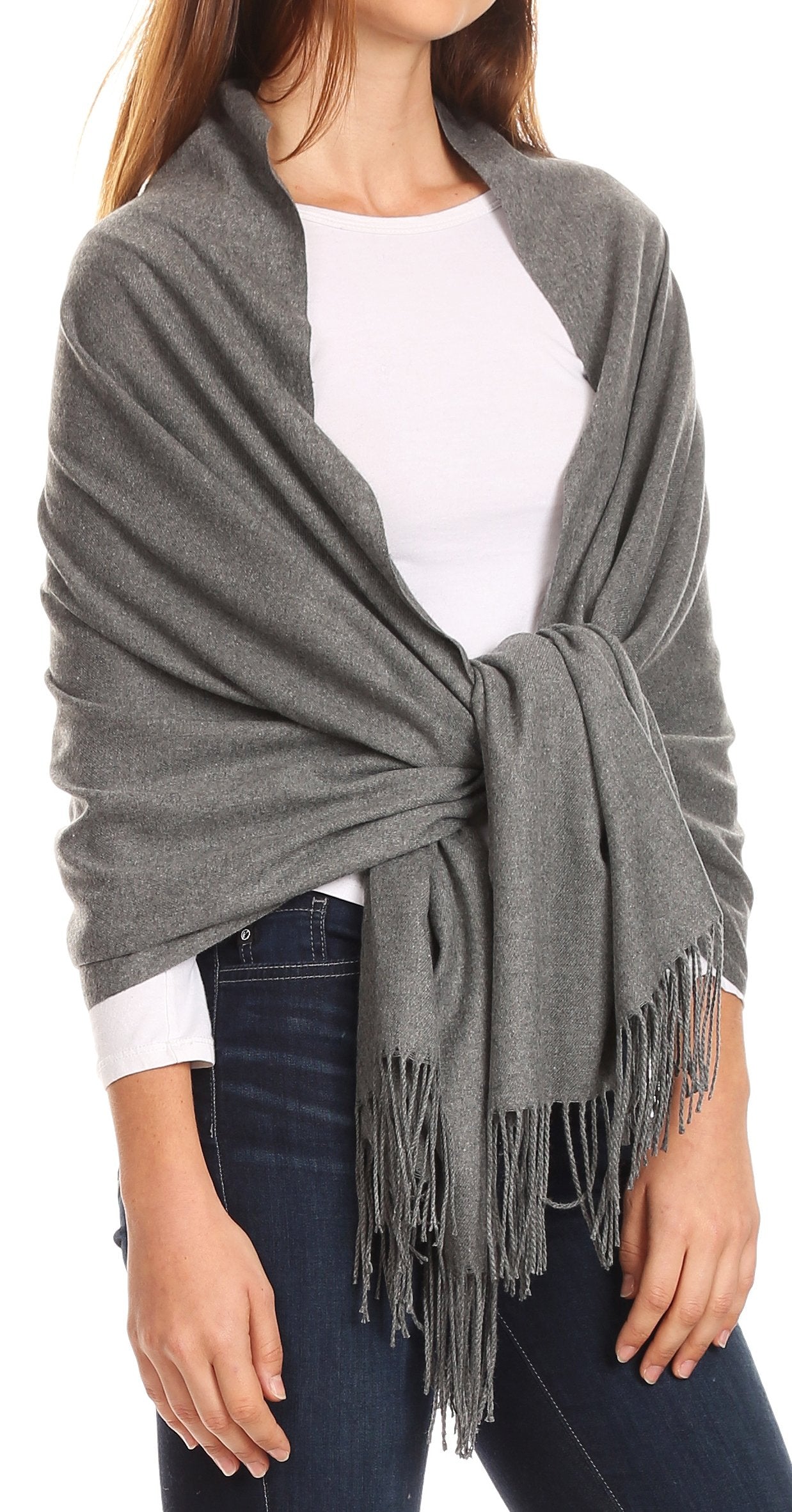 Sakkas Iris Warm Super Soft Cashmere Feel Pashmina Shawl Wrap Scarf for Women - Weddings, Festivals, Travel & Daily Wear