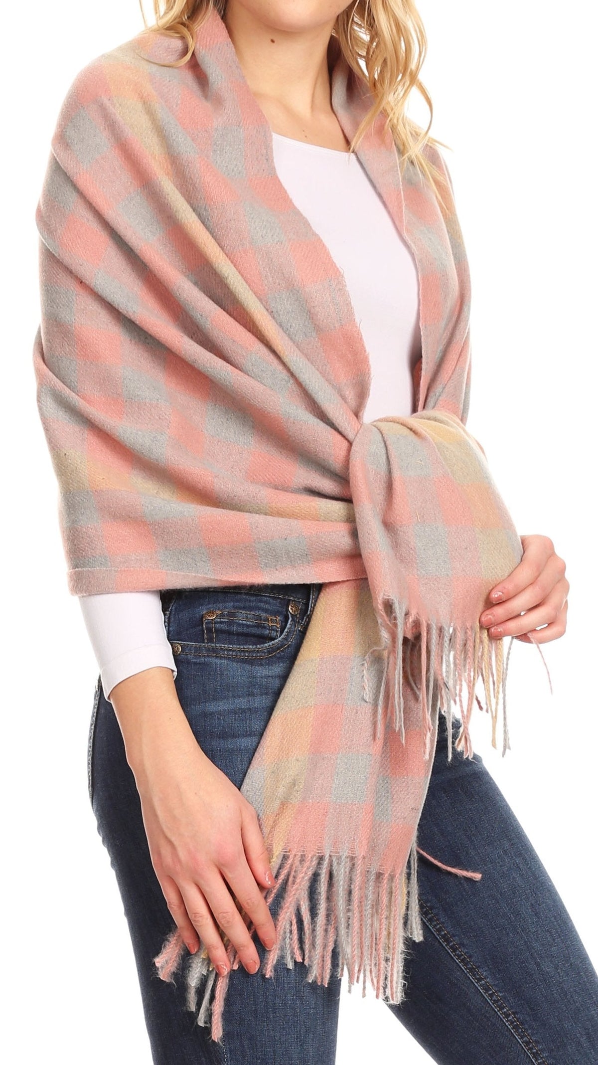 Sakkas Iris Warm Super Soft Cashmere Feel Pashmina Shawl Wrap Scarf for Women - Weddings, Festivals, Travel & Daily Wear