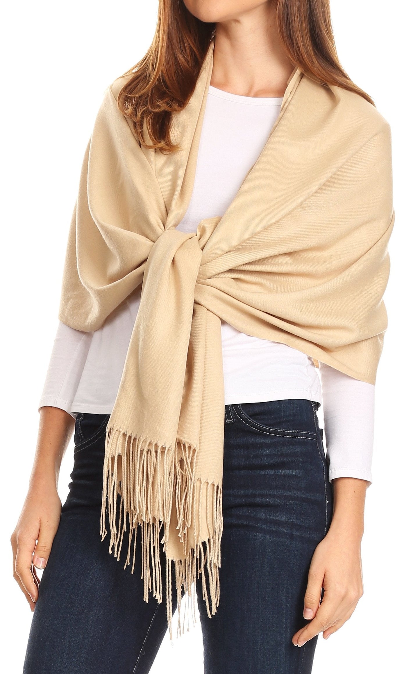 Sakkas Iris Warm Super Soft Cashmere Feel Pashmina Shawl Wrap Scarf for Women - Weddings, Festivals, Travel & Daily Wear