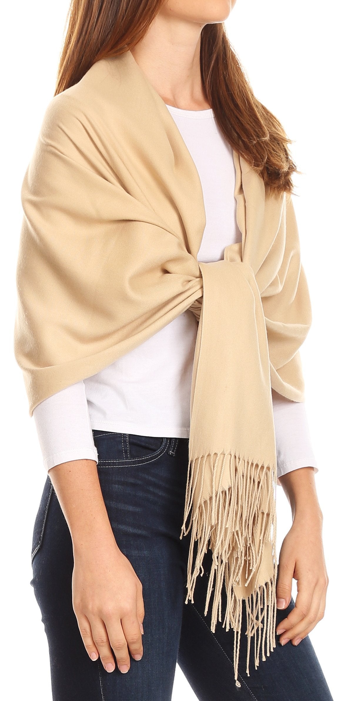 Sakkas Iris Warm Super Soft Cashmere Feel Pashmina Shawl Wrap Scarf for Women - Weddings, Festivals, Travel & Daily Wear