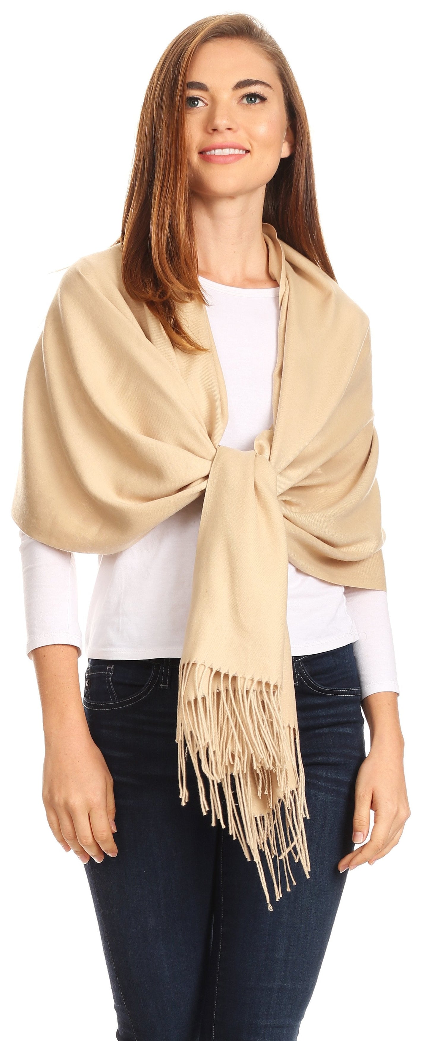 Sakkas Iris Warm Super Soft Cashmere Feel Pashmina Shawl Wrap Scarf for Women - Weddings, Festivals, Travel & Daily Wear