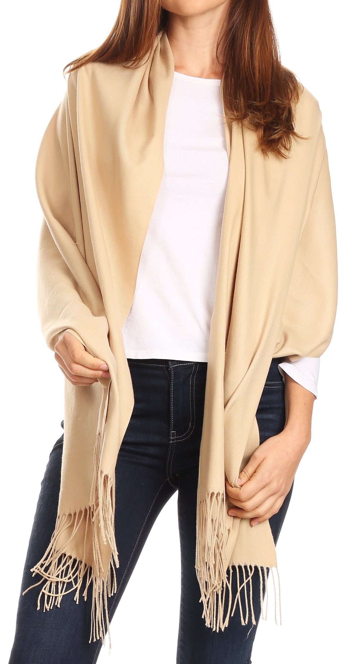 Sakkas Iris Warm Super Soft Cashmere Feel Pashmina Shawl Wrap Scarf for Women - Weddings, Festivals, Travel & Daily Wear