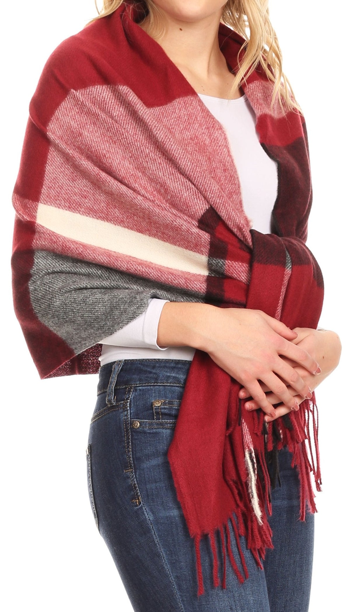 Sakkas Iris Warm Super Soft Cashmere Feel Pashmina Shawl Wrap Scarf for Women - Weddings, Festivals, Travel & Daily Wear