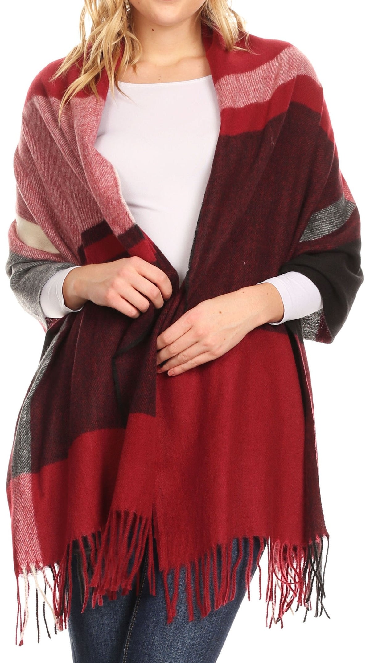Sakkas Iris Warm Super Soft Cashmere Feel Pashmina Shawl Wrap Scarf for Women - Weddings, Festivals, Travel & Daily Wear