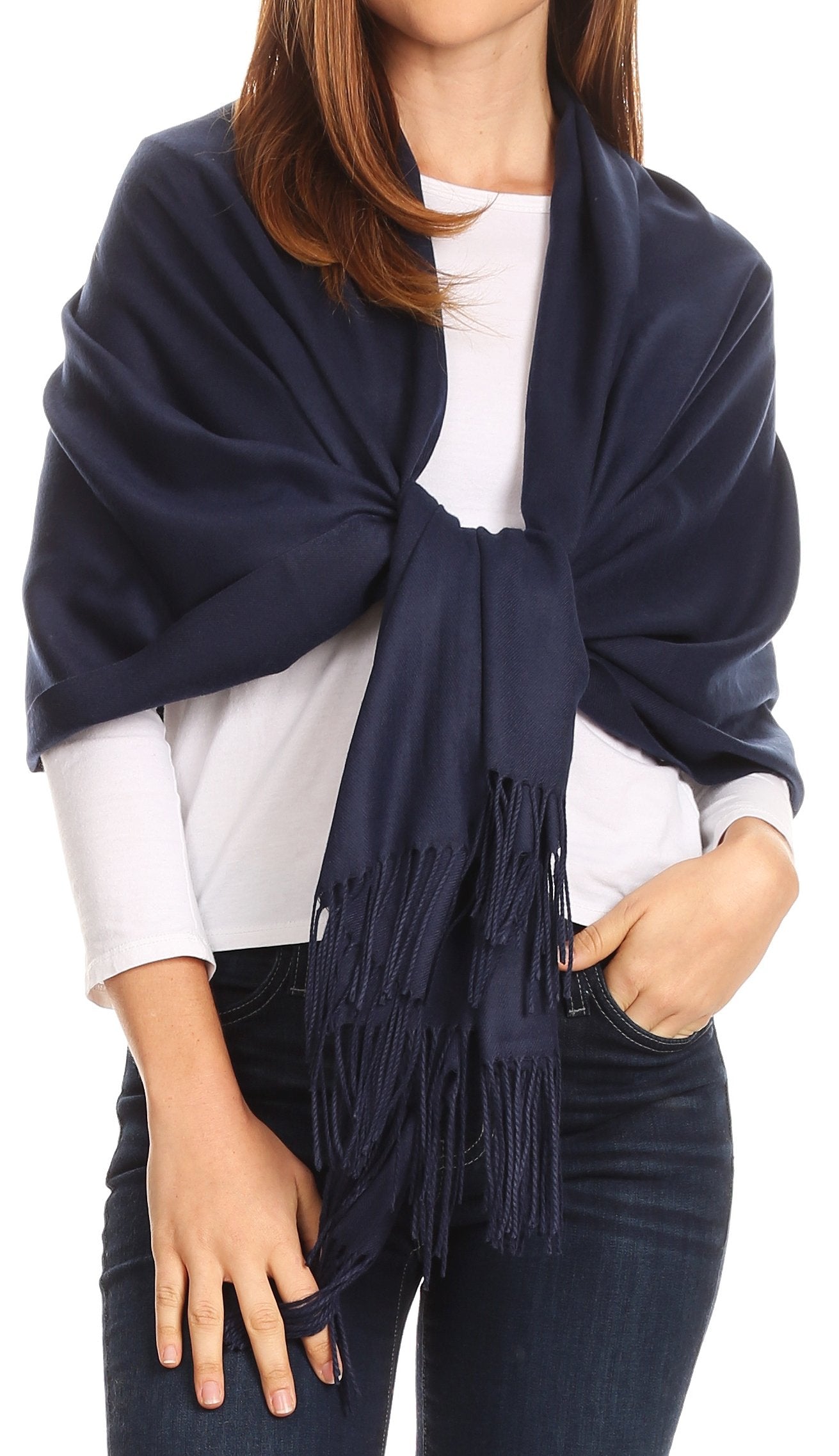 Sakkas Iris Warm Super Soft Cashmere Feel Pashmina Shawl Wrap Scarf for Women - Weddings, Festivals, Travel & Daily Wear