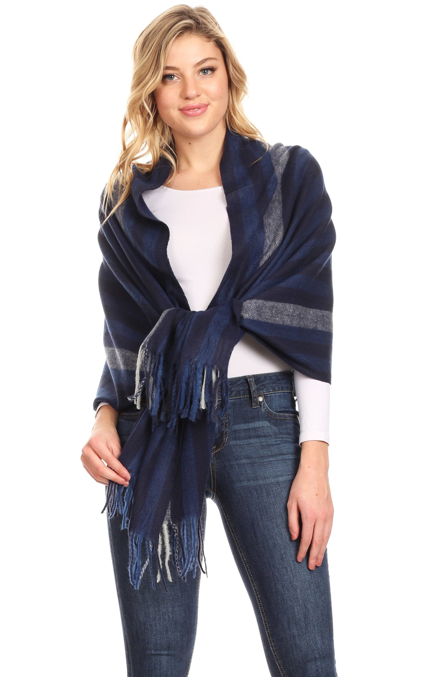 Sakkas Iris Warm Super Soft Cashmere Feel Pashmina Shawl Wrap Scarf for Women - Weddings, Festivals, Travel & Daily Wear