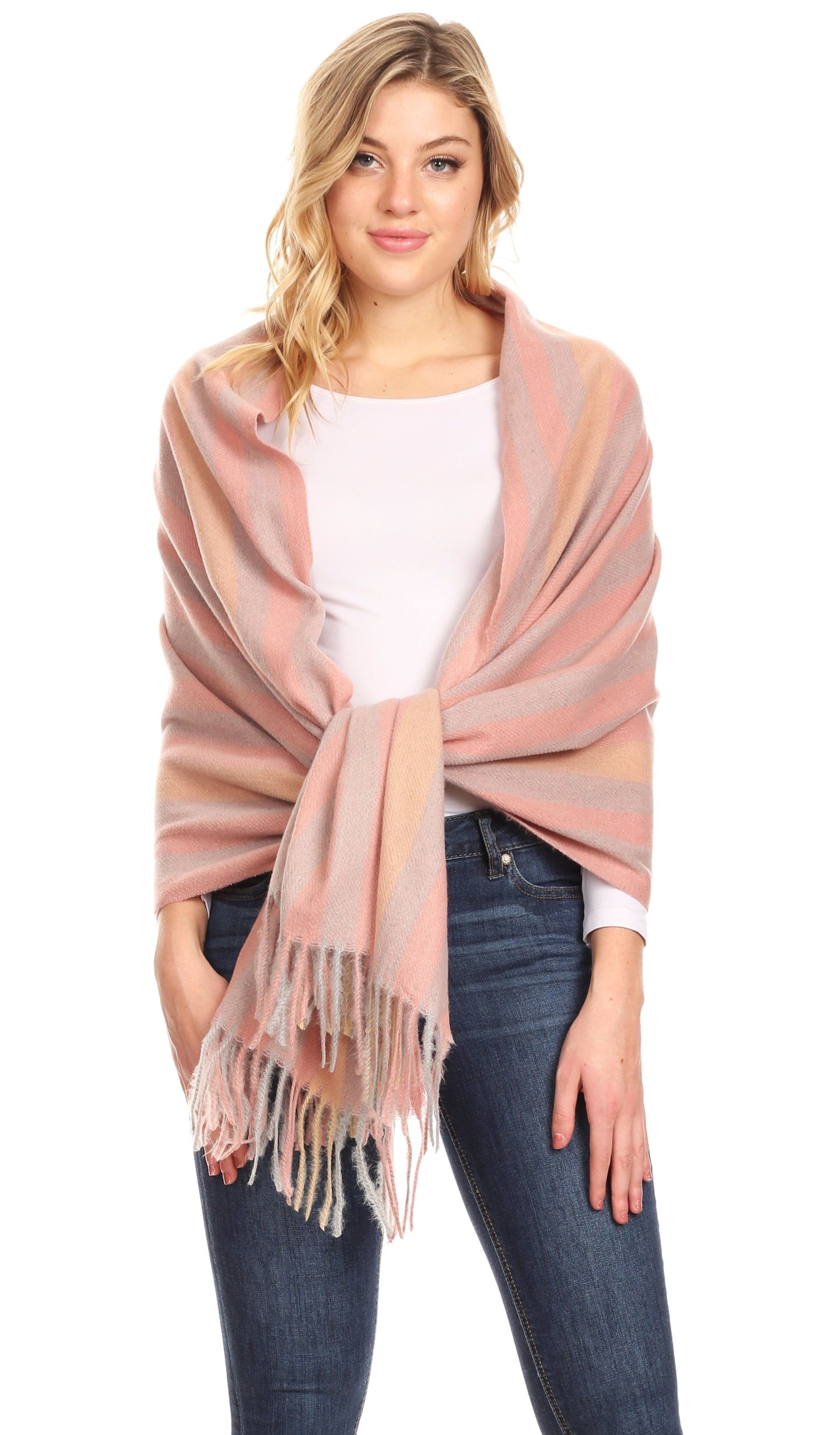 Sakkas Iris Warm Super Soft Cashmere Feel Pashmina Shawl Wrap Scarf for Women - Weddings, Festivals, Travel & Daily Wear
