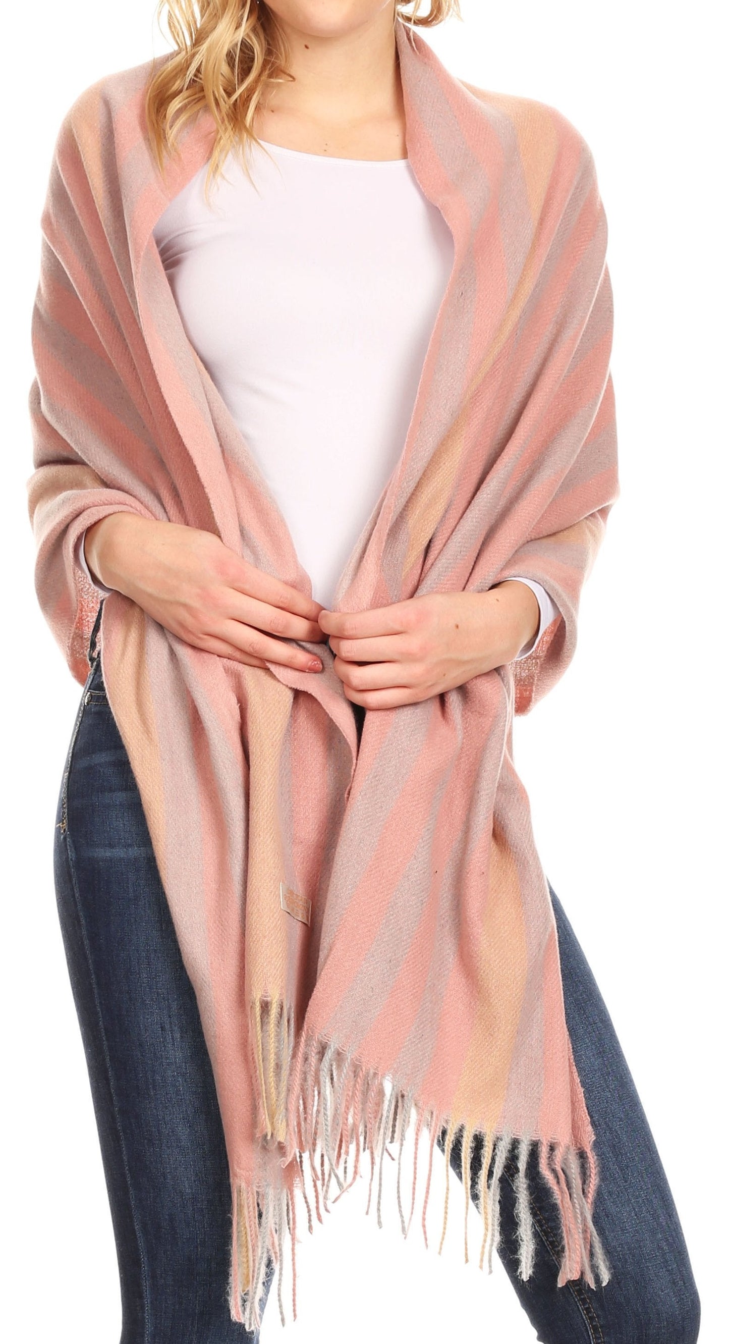 Sakkas Iris Warm Super Soft Cashmere Feel Pashmina Shawl Wrap Scarf for Women - Weddings, Festivals, Travel & Daily Wear