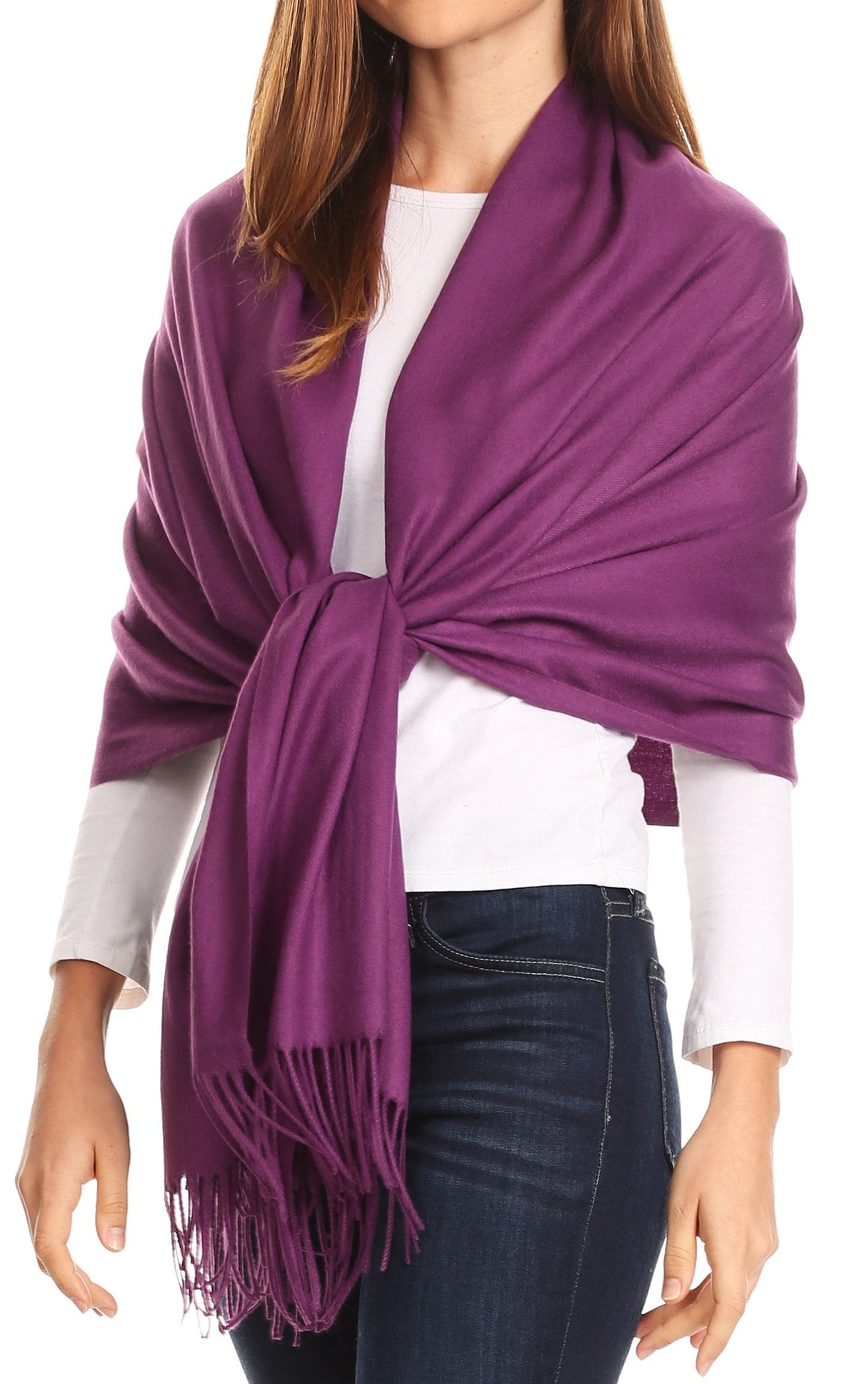 Sakkas Iris Warm Super Soft Cashmere Feel Pashmina Shawl Wrap Scarf for Women - Weddings, Festivals, Travel & Daily Wear