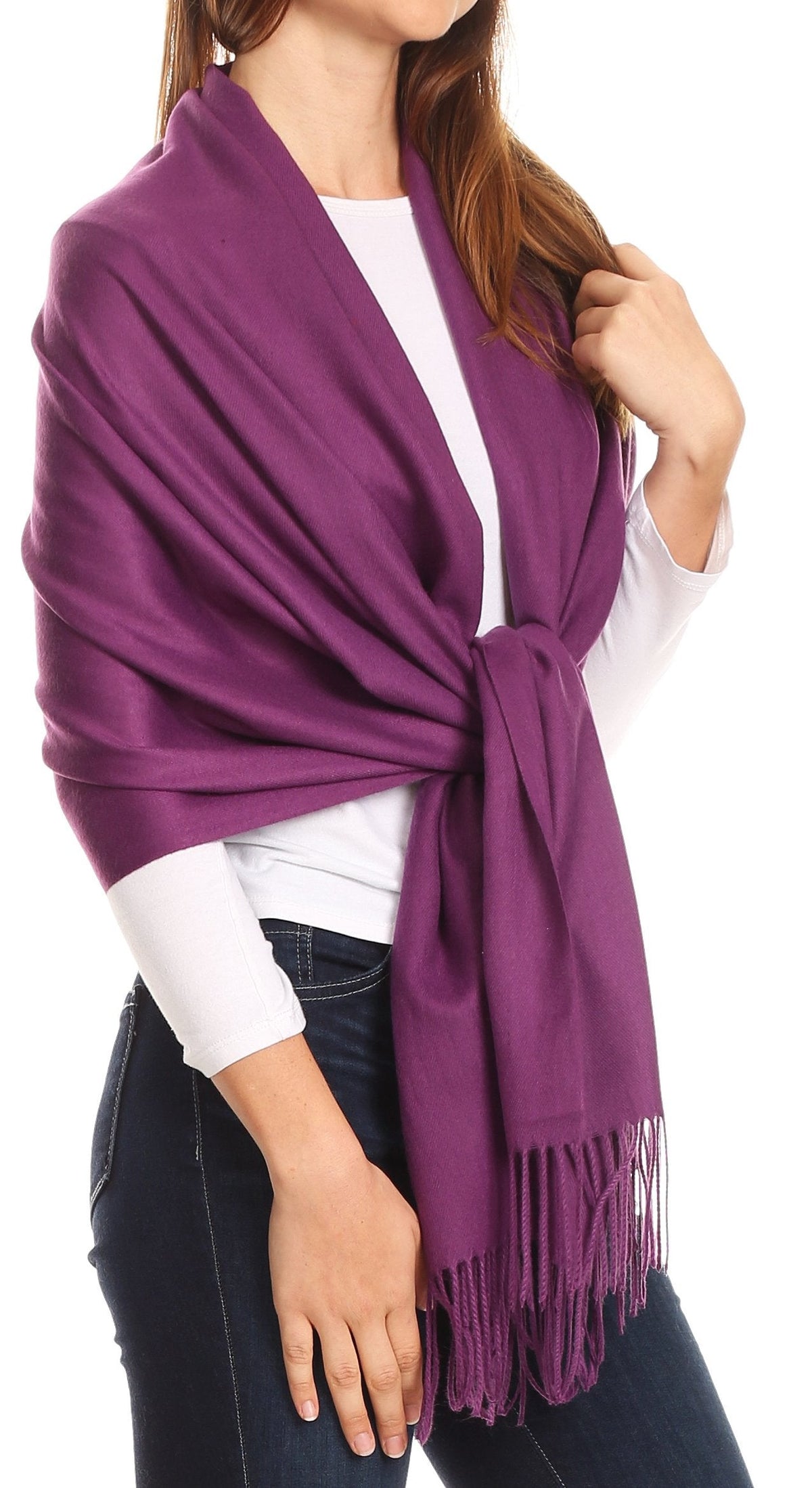 Sakkas Iris Warm Super Soft Cashmere Feel Pashmina Shawl Wrap Scarf for Women - Weddings, Festivals, Travel & Daily Wear