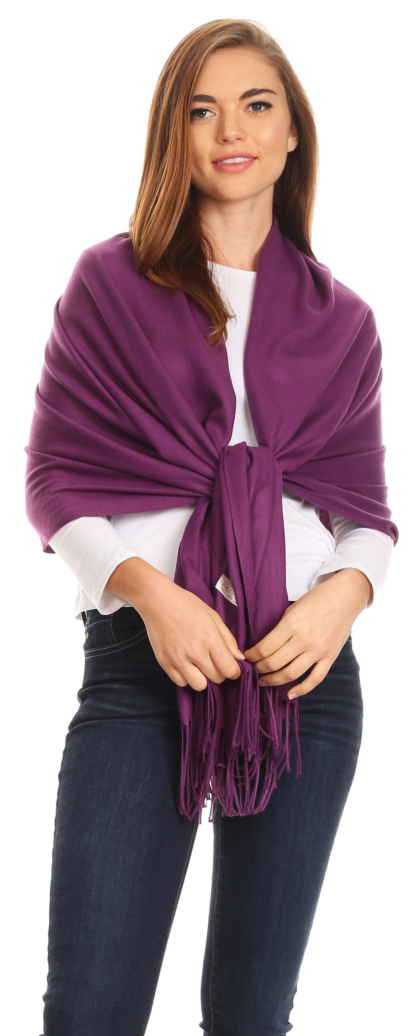 Sakkas Iris Warm Super Soft Cashmere Feel Pashmina Shawl Wrap Scarf for Women - Weddings, Festivals, Travel & Daily Wear