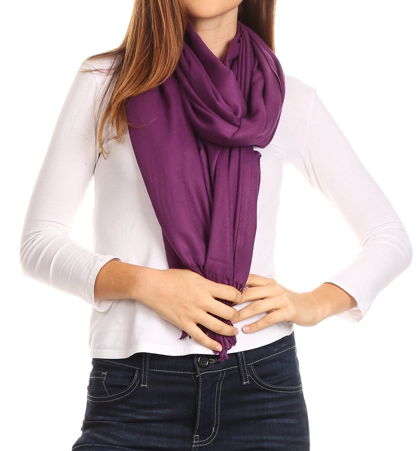 Sakkas Iris Warm Super Soft Cashmere Feel Pashmina Shawl Wrap Scarf for Women - Weddings, Festivals, Travel & Daily Wear