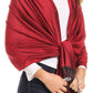 Sakkas Carine Reversible Soft Solid Slight Shimmer Pashmina/ Shawl/ Wrap/ Stole