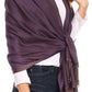 Sakkas Carine Reversible Soft Solid Slight Shimmer Pashmina/ Shawl/ Wrap/ Stole