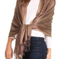 Sakkas Carine Reversible Soft Solid Slight Shimmer Pashmina/ Shawl/ Wrap/ Stole