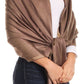 Sakkas Carine Reversible Soft Solid Slight Shimmer Pashmina/ Shawl/ Wrap/ Stole