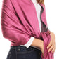 Sakkas Carine Reversible Soft Solid Slight Shimmer Pashmina/ Shawl/ Wrap/ Stole