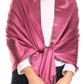 Sakkas Carine Reversible Soft Solid Slight Shimmer Pashmina/ Shawl/ Wrap/ Stole