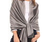Sakkas Carine Reversible Soft Solid Slight Shimmer Pashmina/ Shawl/ Wrap/ Stole