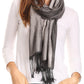 Sakkas Carine Reversible Soft Solid Slight Shimmer Pashmina/ Shawl/ Wrap/ Stole