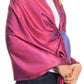 Sakkas Carine Reversible Soft Solid Slight Shimmer Pashmina/ Shawl/ Wrap/ Stole