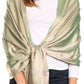 Sakkas Carine Reversible Soft Solid Slight Shimmer Pashmina/ Shawl/ Wrap/ Stole
