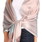 Sakkas Carine Reversible Soft Solid Slight Shimmer Pashmina/ Shawl/ Wrap/ Stole