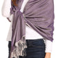 Sakkas Carine Reversible Soft Solid Slight Shimmer Pashmina/ Shawl/ Wrap/ Stole