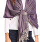 Sakkas Carine Reversible Soft Solid Slight Shimmer Pashmina/ Shawl/ Wrap/ Stole