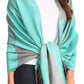 Sakkas Nicola Reversible Warm and Soft Unisex Scarf Stole Wrap Solid Color-block