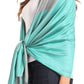 Sakkas Nicola Reversible Warm and Soft Unisex Scarf Stole Wrap Solid Color-block