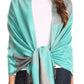 Sakkas Nicola Reversible Warm and Soft Unisex Scarf Stole Wrap Solid Color-block
