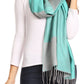 Sakkas Nicola Reversible Warm and Soft Unisex Scarf Stole Wrap Solid Color-block