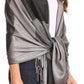 Sakkas Nicola Reversible Warm and Soft Unisex Scarf Stole Wrap Solid Color-block