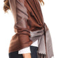 Sakkas Nicola Reversible Warm and Soft Unisex Scarf Stole Wrap Solid Color-block