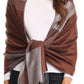 Sakkas Nicola Reversible Warm and Soft Unisex Scarf Stole Wrap Solid Color-block