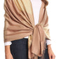 Sakkas Nicola Reversible Warm and Soft Unisex Scarf Stole Wrap Solid Color-block