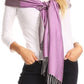 Sakkas Nicola Reversible Warm and Soft Unisex Scarf Stole Wrap Solid Color-block