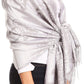 Sakkas Sarah Reversible Silky Soft Brocade Scarf Shawl Stole with Fringe