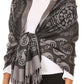 Sakkas Mia Reversible Brocade Paisley Scarf Wrap Shawl Soft and Light