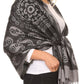 Sakkas Mia Reversible Brocade Paisley Scarf Wrap Shawl Soft and Light