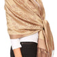 Sakkas Mia Reversible Brocade Paisley Scarf Wrap Shawl Soft and Light