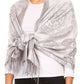 Sakkas Mia Reversible Brocade Paisley Scarf Wrap Shawl Soft and Light