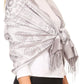 Sakkas Mia Reversible Brocade Paisley Scarf Wrap Shawl Soft and Light